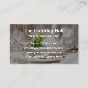 Catering Venue Tabletop Ausblick Visitenkarten Visitenkarte