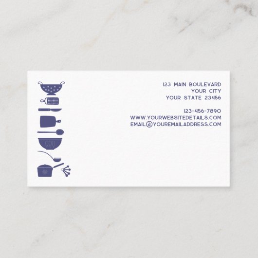 Catering Visitenkarte (Rückseite)