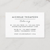 Catering Visitenkarte (Rückseite)