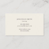 Catering-Visitenkarte für frische Lebensmittel Visitenkarte (Rückseite)