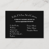 Catering-Visitenkarte Visitenkarte (Rückseite)