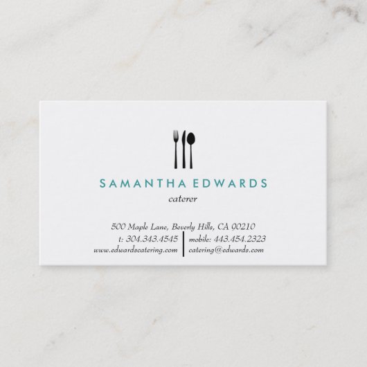 Catering-Visitenkarte Visitenkarte (Vorderseite)