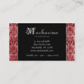 Catering Visitenkarten Cutlery Plate Red Visitenkarte (Rückseite)