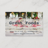 Catering-Visitenkarten Visitenkarte (Rückseite)