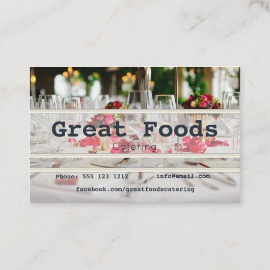 Catering-Visitenkarten Visitenkarte (Rückseite)