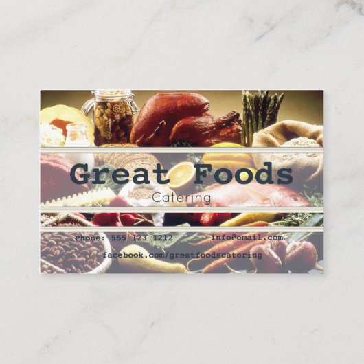 Catering-Visitenkarten Visitenkarte (Rückseite)
