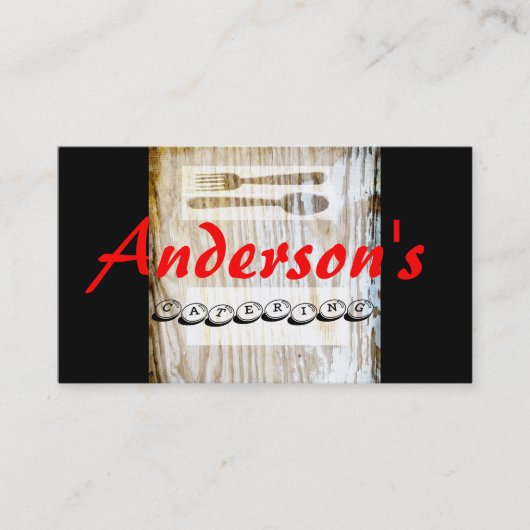 Catering-Visitenkartenvorlage anpassbar Visitenkarte (Vorderseite)