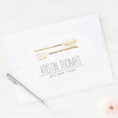 Catering Wasserfarbe Ovaler Aufkleber (Umschlag)