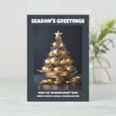 Catering Weihnachtsbaum Koch Business Catering Feiertagskarte (Stehend Vorderseite)