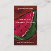 Cateringfirmengeschäftskarte Visitenkarte (Rückseite)