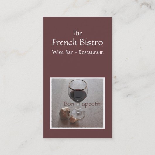 Cateringgeschäftskarte Visitenkarte (Vorderseite)