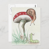 Caterpillar and Snail Postkarte (Vorne/Hinten)