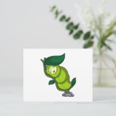 Caterpillar at Sleeping with Leaf Postkarte (Stehend Vorderseite)