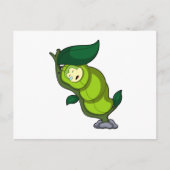 Caterpillar at Sleeping with Leaf Postkarte (Vorderseite)