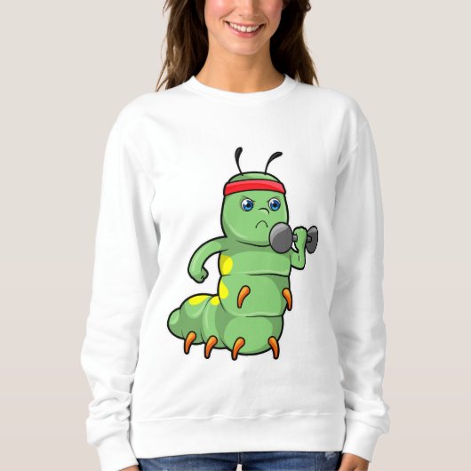 Caterpillar at Strength training with Dumbbell Sweatshirt (Vorderseite)
