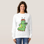 Caterpillar at Strength training with Dumbbell Sweatshirt (Vorne ganz)