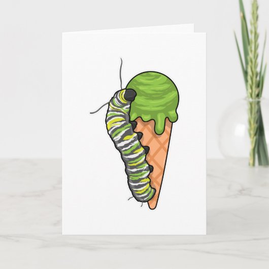 Caterpillar-Eiscreme Karte (Vorderseite)