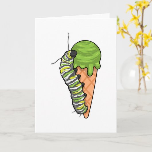 Caterpillar Ice cream Karte (Gelbe Blume)