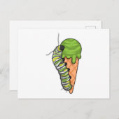 Caterpillar Ice cream Postkarte (Vorne/Hinten)