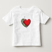 Caterpillar Love Heart Kleinkind T-shirt (Vorderseite)
