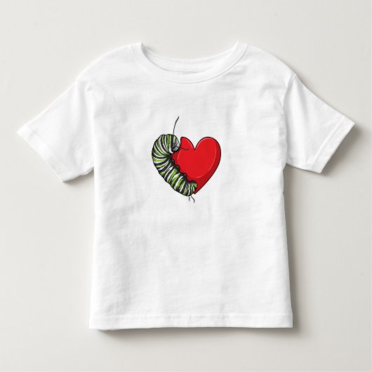 Caterpillar Love Heart Kleinkind T-shirt (Vorderseite)