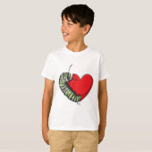 Caterpillar Love Heart T-Shirt (Vorne ganz)
