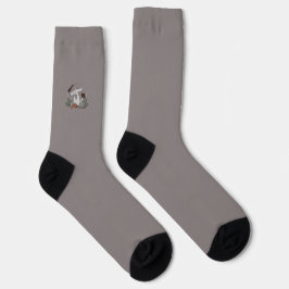  Caterpillar & Mushrooms mauve crew socks Socken