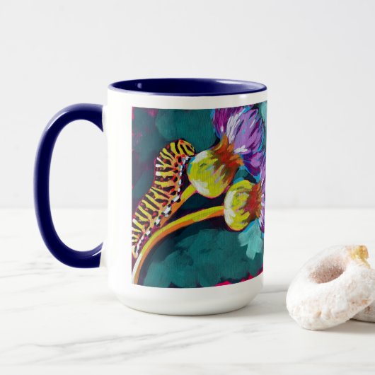 Caterpillar Painting - Gift for Insect Lovers Tasse (Mit Donut)