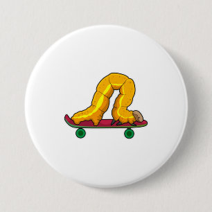 Caterpillar Skater Skateboard Button