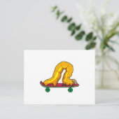 Caterpillar Skater Skateboard Postkarte (Stehend Vorderseite)