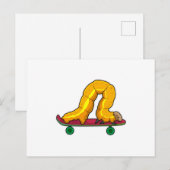 Caterpillar Skater Skateboard Postkarte (Vorne/Hinten)