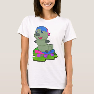 Caterpillar Skater Skateboard Sport T-Shirt