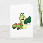 Caterpillar with Leaf Karte (Vorderseite)