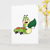Caterpillar with Leaf Karte (Gelbe Blume)