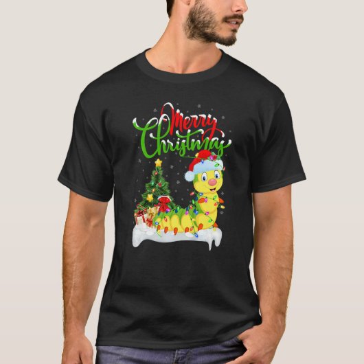 Caterpillar Xmas Decorations Caterpillar Christma T-Shirt (Vorderseite)