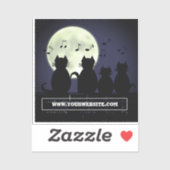 Caterwur, Katzen im Mondlicht. Aufkleber (Blatt)