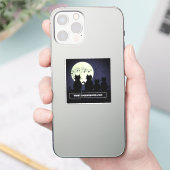 Caterwur, Katzen im Mondlicht. Aufkleber (Telefon)