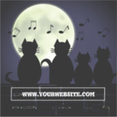 Caterwur, Katzen im Mondlicht. Aufkleber (Vorderseite)