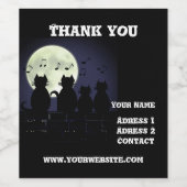 Caterwur, Katzen im Mondlicht. Personalisieren Weinetikett (Einzelnes Label)