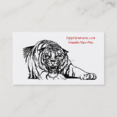 cateyes, auffallende ägyptische Tiger, Motorrad C… Visitenkarte (Rückseite)