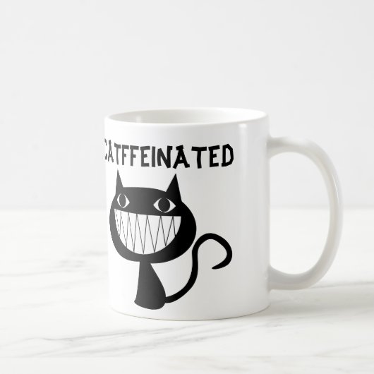 CATFFEINATED lustige Kaffee-Katzen-Tassen Kaffeetasse (Rechts)