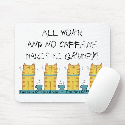 CATffeine-Break Mousepad (Mit Mouse)