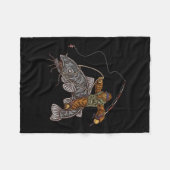 Catfischereifischer — Bigfoot Jagd — Fleecedecke (Vorderseite (Horizontal))