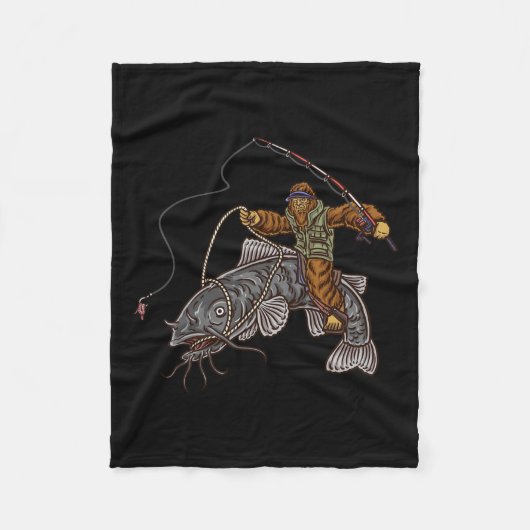 Catfischereifischer — Bigfoot Jagd — Fleecedecke (Vorderseite)