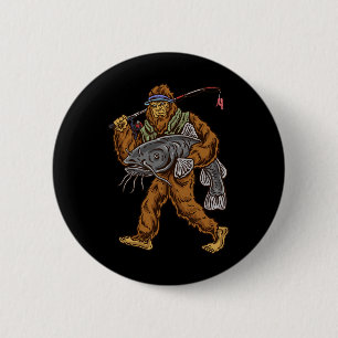 Catfish Bigfoot Jagd Button