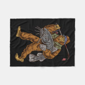 Catfish Bigfoot Jagd Fleecedecke (Vorderseite (Horizontal))