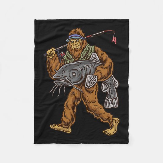 Catfish Bigfoot Jagd Fleecedecke (Vorderseite)