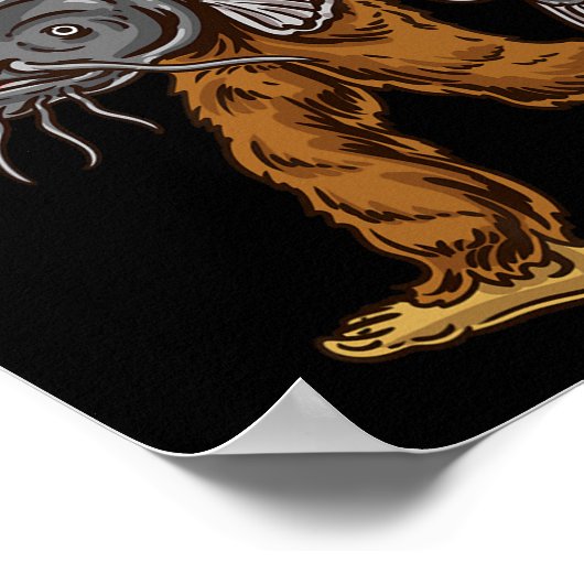 Catfish Bigfoot Jagd Poster (Ecke)