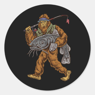 Catfish Bigfoot Jagd Runder Aufkleber