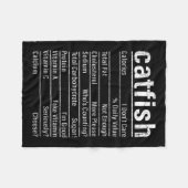Catfish Fakten Funny Fishing Lover Catfish Graph Fleecedecke (Vorderseite (Horizontal))